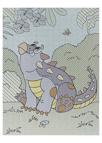 ВОДНАЯ РАСКРАСКА с кисточкой. ДИНОЗАВРЫ - фото 3