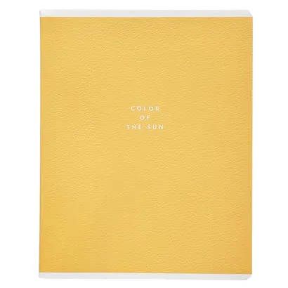 Тетрадь 48л кл. "Block", желтый, скрепка, карт.обл., микротекстурирование, ламинация - фото 1