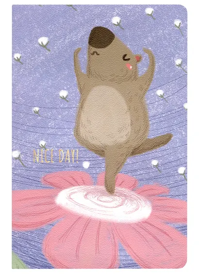 Тетрадь в клетку Kairui, Happy beaver, 32 листа, в ассортименте - фото 1