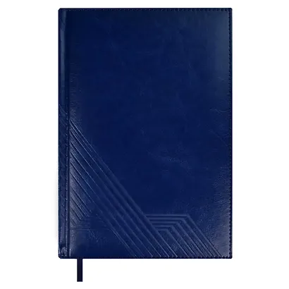 Ежедневник недат. А5 160л "Сариф эконом" синий, иск.кожа, тв.переплёт, поролон, блинтовое тиснение, офсет, ляссе - фото 1