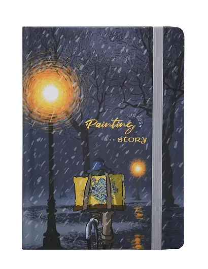 Книга для записей "Painting story" А5, 112 листов, твердая обложка, резинка, в ассортименте - фото 2
