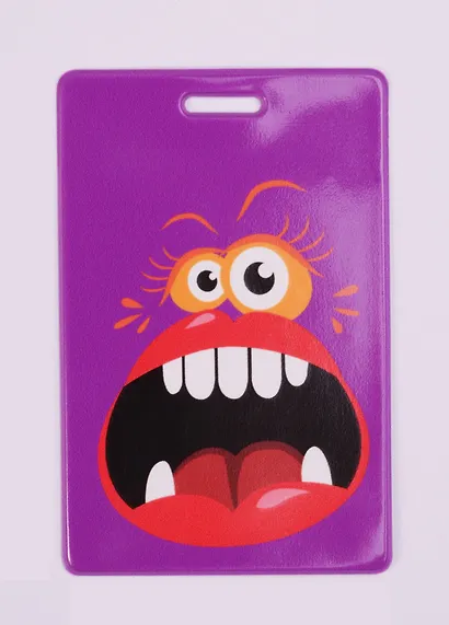 Чехол для карточек Монстр фиолетовый (ДК2017-105) - фото 4