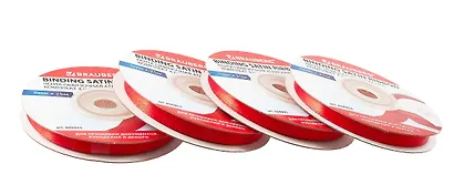 Лента обвязочная атласная красная комплект 4 шт., ширина 6 мм, длина 25 м, BRAUBERG - фото 3