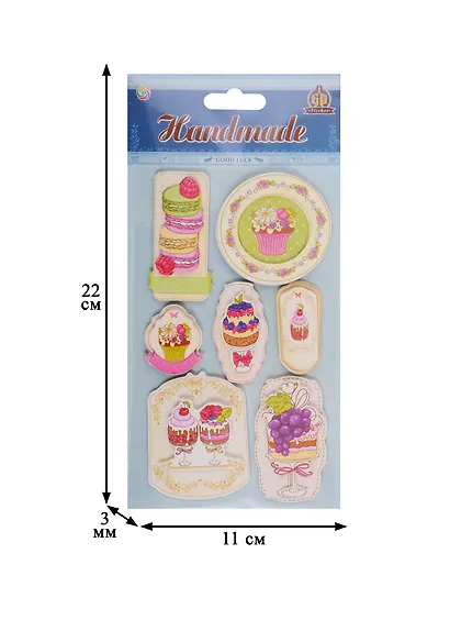 Наклейки бумажные, Сладости 124 - фото 2