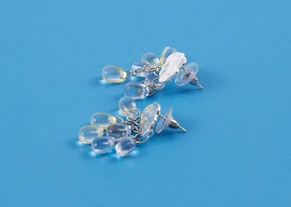 Сережки Lafilaf «Облачка», латунь - фото 4