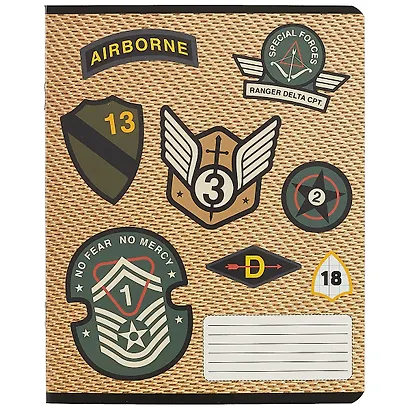 Тетрадь в клетку Academy Style, "Шевроны", 18 листов, в ассортименте - фото 1