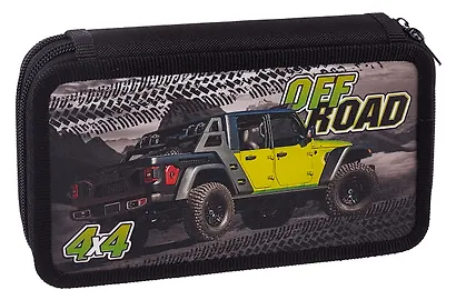 Пенал 2 отделения "Off road" 19*11 см - фото 1