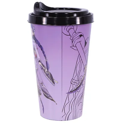 Стакан аниме Genshin Impact Raiden (пластик) (550 мл) - фото 4