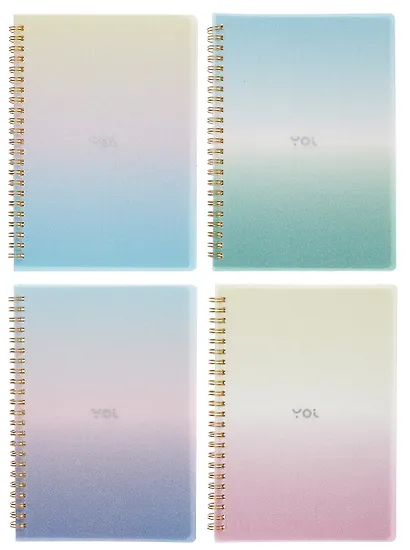 Тетрадь 80 листов в клетку "Sparkling" на спирали, в ассортименте, Yoi - фото 1