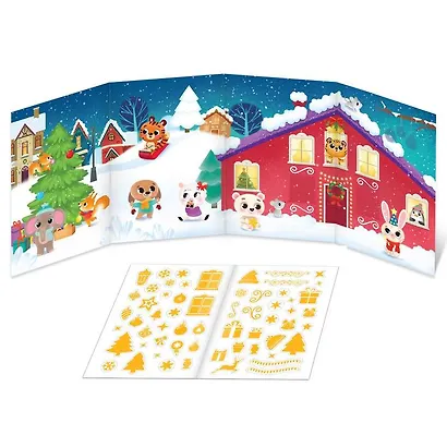 Волшебные наклейки "Новогоднее чудо". 60 наклеек. Светятся в темноте! - фото 3