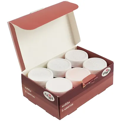 Краски акриловые 6цв 20мл "Хобби" флуоресцентные, к/к - фото 3