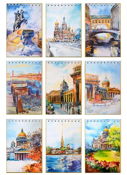 Блокнот, 80л. А6 клетка СПб в акварелях - фото 3