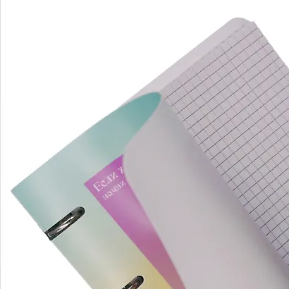 Тетрадь 100л кл. "Начни с себя" на кольцах, пласт.обл., полноцв.печать - фото 5