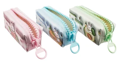 Пенал с большой молнией "Каваи" эффект 3D, ассорти - фото 3