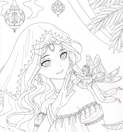 Аниме раскраска для маркеров. Таинственный волшебный мир - фото 5