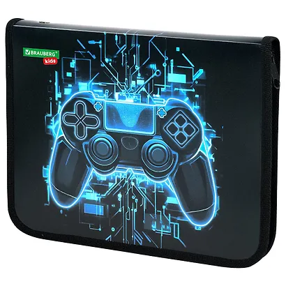 Папка для тетрадей A5 "Digital gamepad" молния с трех сторон, пластик - фото 4
