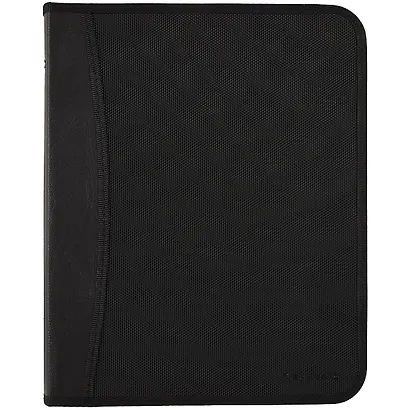 Папка на молнии 2отд. А4 350*282*33мм пласт., 4 кармана, бизнес-класс, черная - фото 1