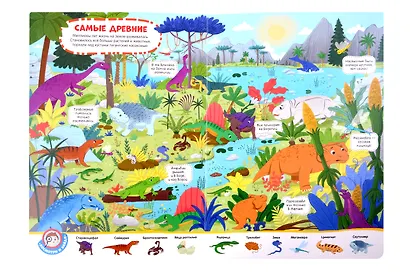 Виммельбух с окошками. Динозавры - фото 2