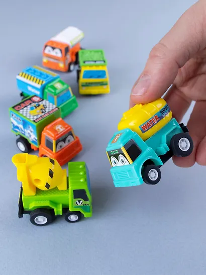 Набор машинок Мультяшные грузовики (6шт) - фото 12