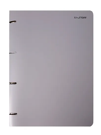 Тетрадь А4 80л кл. "Mist" на кольцах, смен.блок, пласт.обл. - фото 1