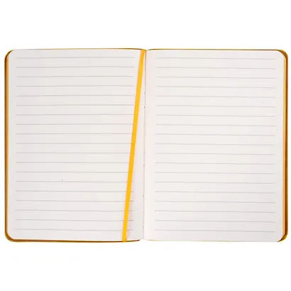 Записная книжка А6 64л лин. "PEARL. Желтый" иск.кожа, эфф.перламутра, тиснен.фольгой, тонир.торцы, ляссе - фото 3