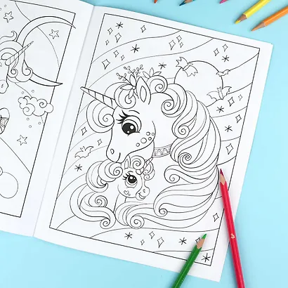 Милые единороги. Книжка-раскраска для детей - фото 6