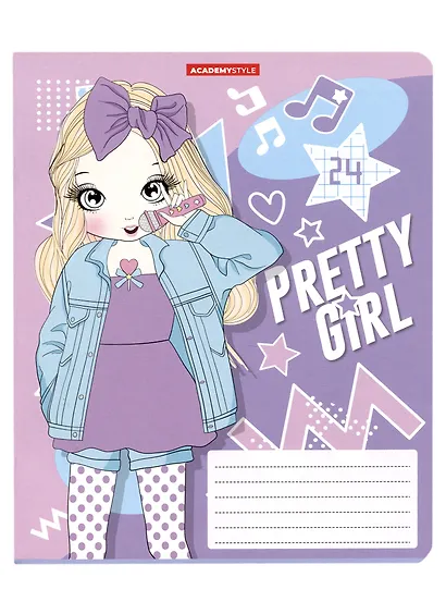 Тетрадь в клетку Academy Style, "Крутые девчонки", 24 листа - фото 3