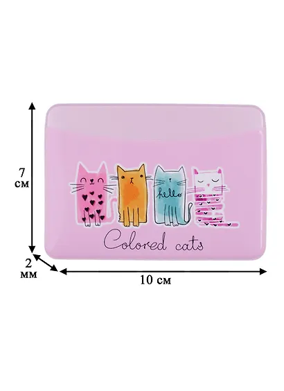 Чехол для карточек горизонтальный «Colored cats» - фото 3