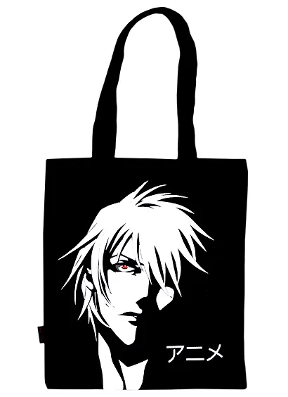 Сумка-шоппер Аниме Лицо (Сэйнэн), черная - фото 1