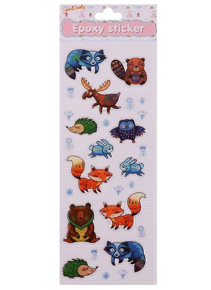 Наклейки эпоксидные лесные животные - фото 1