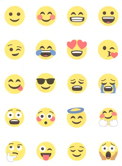100 НАКЛЕЕК. СМАЙЛИКИ - фото 2