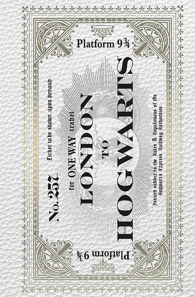 Блокнот Гарри Поттер Билет на Хогвартс-экспресс (192 стр) - фото 1