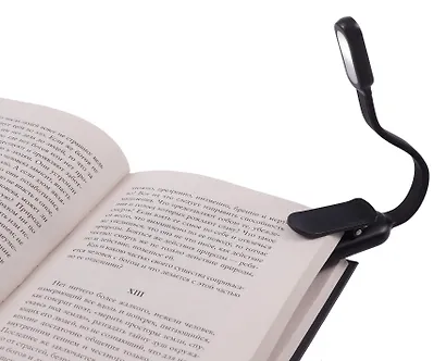 Мини-лампа LED для чтения (черная) (micro USB) (коробка) (Читай-город) - фото 4