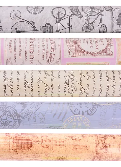 Бумага упаковочная 70*100см "Ассорти" суперглад., инд.уп., ассор - фото 2