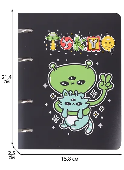 Тетрадь на кольцах в клетку Listoff, Tokyo, 100 листов - фото 2