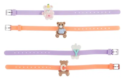 Набор парных браслетов Мишка и Котик (силикон) (12-04407-B81) (Lafilaf) - фото 8