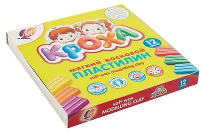 Пластилин 12 цветов 180г "Кроха" восковой, мягкий, Луч - фото 3