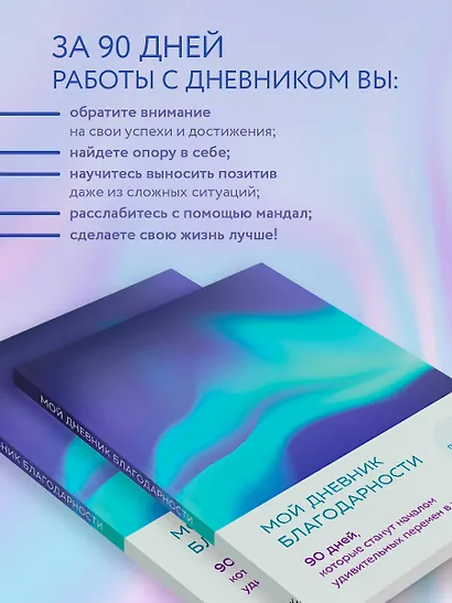 Ежедневник недат. А5 "Дневник благодарности. 90 дней, которые запустят удивительные перемены в жизни (северное сияние)" - фото 5