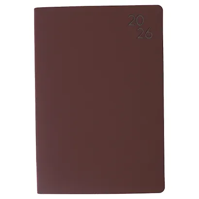Ежедневник дат. 2026г. А5 176л "SOFT TOUCH" шоколадный, интегр.переплет, иск.кожа, тонир.блок, скругл.углы, цв.торец, ляссе, инд.уп - фото 3