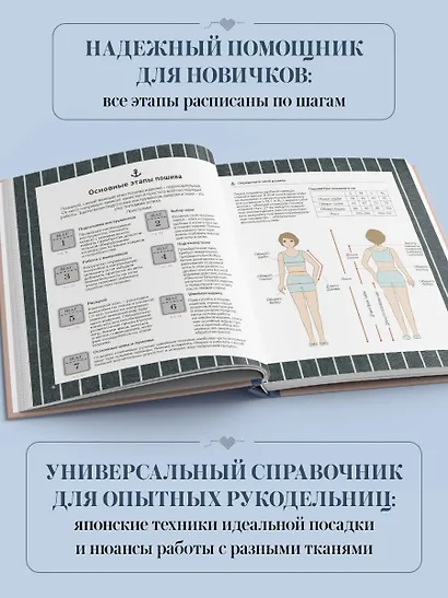 Шитье. Полный японский справочник. 21 базовая выкройка на размеры от S до XL, техники шитья и обработки деталей, советы от мастеров для получения идеального результата - фото 7