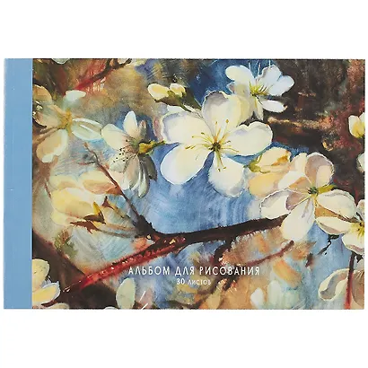 Альбом для рисования Listoff, "Нежные цветы", А4, 30 листов, на склейке - фото 1