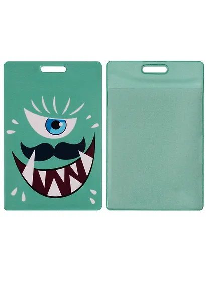 Чехол для карточек Монстр зеленый с усами (ДК2017-106) - фото 3