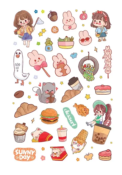 Наклейки Kawaii Club (разноцветная обложка) - фото 5