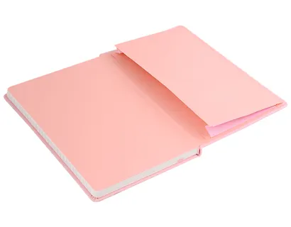 Книга для записей А5 96л лин. "Joy Book. Сахарная вата" иск.кожа, тонир.блок, скругл.углы, ляссе, резинка, карман на задн.форзаце - фото 3