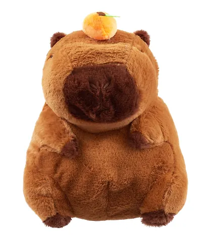 Рюкзачок-игрушка плюшевый Капибара с мандаринкой (35х27) (12-11711А-202406-11) Bookvalno - фото 7