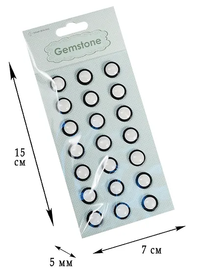 Жемчужины с метал. обводкой (21шт.) (155х71) (2000136) - фото 1