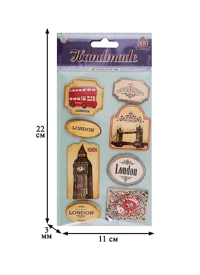 Наклейки 3D, бумажные Лондон - фото 2