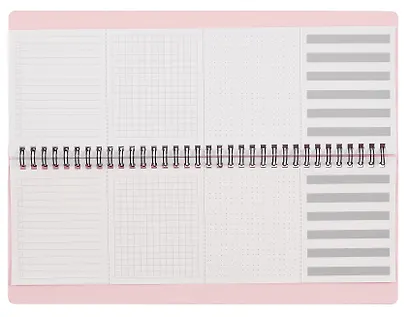 Планинг недат. 64л. "Наппа. Сакура" кожзам, мягк.преплет, тиснение фольгой, офсет, полускр.евроспираль - фото 6