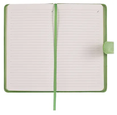 Ежедневник недат. А6+ 120л 110x190 "Тиволи" зеленый, кожзам, тв.переплет, тисн.фольгой, магнит.клапан, офсет, загругл.углы, справ.мат-лшы, ляссе, инд.уп - фото 3