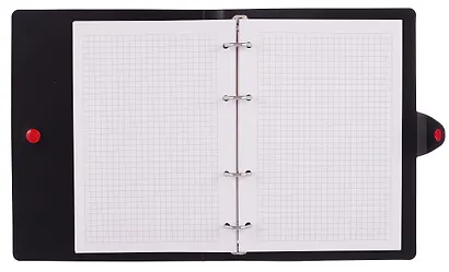 Тетрадь 80 листов, клетка, "Favorite Black. No 4" на кольцах, сменный блок, на кнопке - фото 3